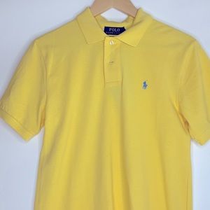 Boys Ralph Lauren Polo Short Sleeved Shirt Yellow New Tags Size Large 14-16